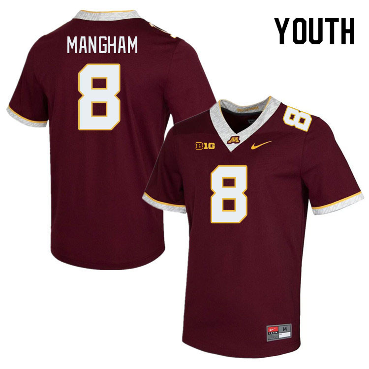 Youth #8 Jaren Mangham Minnesota Golden Gophers College Football Jerseys Stitched-Maroon